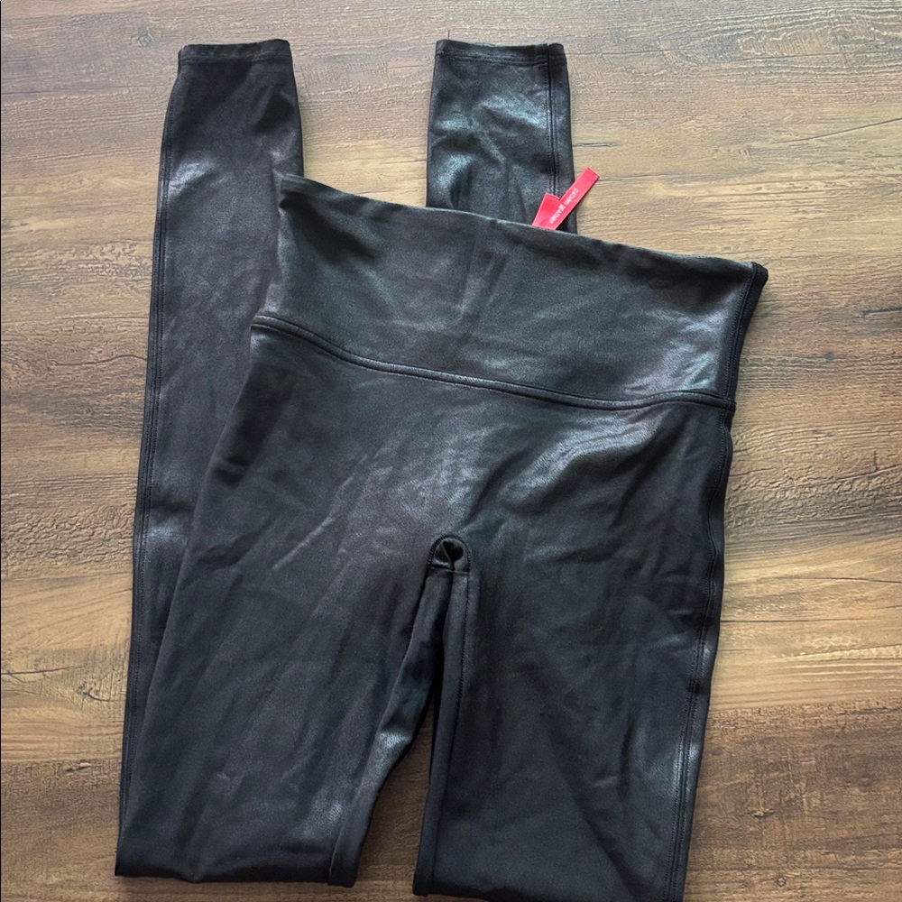 Spanx faux leather leggings medium tall